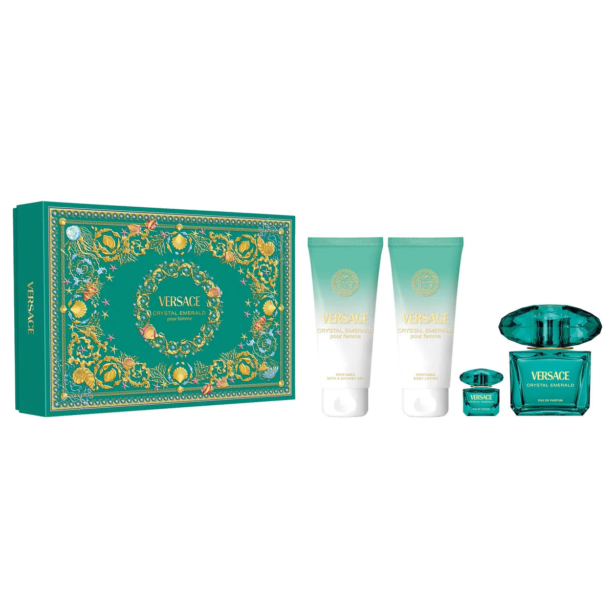 VERSACE CRYSTAL EMERALD 4PC SET